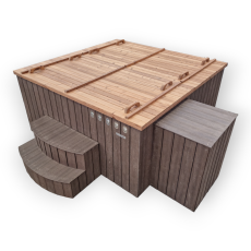 Hot Tub Polypropylen 1600x1600 mm externer Ofen